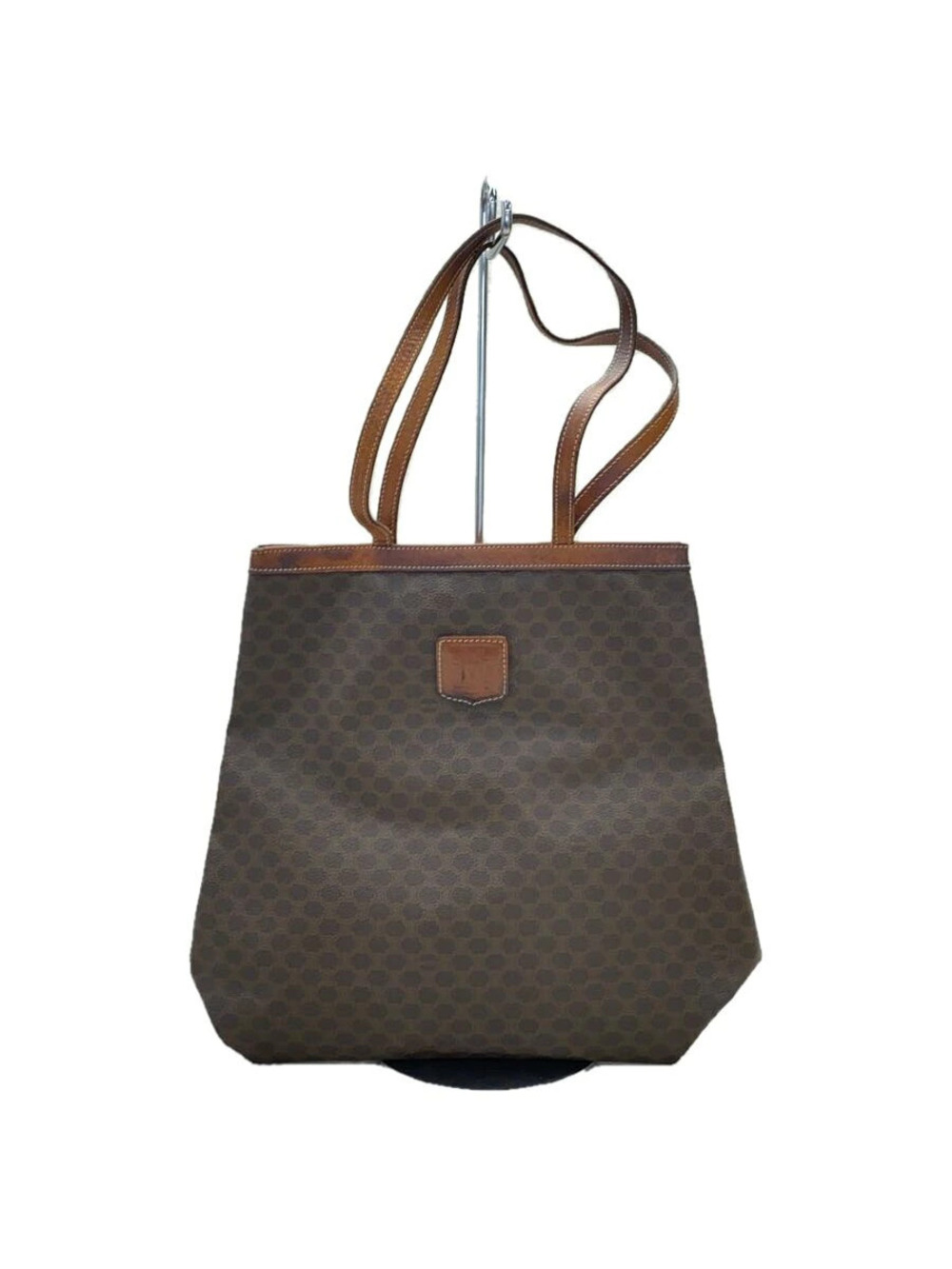 Celine Macadam Coated Canvas Tote Bag brown